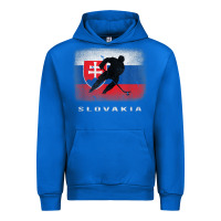 Cobalt Slovakia Ice Hockey Slovak Flag Urban Hoodie - InspiraDesign