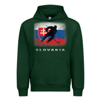 Forest Green Slovakia Ice Hockey Slovak Flag Urban Hoodie - InspiraDesign