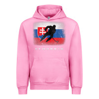 Fuchsia Pink Slovakia Ice Hockey Slovak Flag Urban Hoodie - InspiraDesign