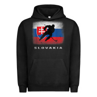 Pigment Black Slovakia Ice Hockey Slovak Flag Urban Hoodie - InspiraDesign