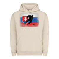 Pigment French Oak Slovakia Ice Hockey Slovak Flag Urban Hoodie - InspiraDesign