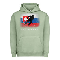 Pigment Oil Green Slovakia Ice Hockey Slovak Flag Urban Hoodie - InspiraDesign