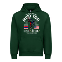 Forest Green thailand american flag muay thai boxing train hard repeat t shirt Urban Hoodie - InspiraDesign