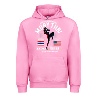 Fuchsia Pink thailand american flag muay thai boxing train hard repeat t shirt Urban Hoodie - InspiraDesign