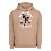 Pigment Burro thailand american flag muay thai boxing train hard repeat t shirt Urban Hoodie - InspiraDesign
