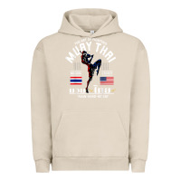 Pigment French Oak thailand american flag muay thai boxing train hard repeat t shirt Urban Hoodie - InspiraDesign