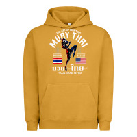 Pigment Peanut Butter thailand american flag muay thai boxing train hard repeat t shirt Urban Hoodie - InspiraDesign