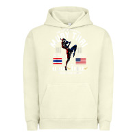 Pigment Pistachio thailand american flag muay thai boxing train hard repeat t shirt Urban Hoodie - InspiraDesign
