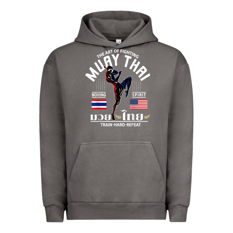 Thailand American Flag Muay Thai Boxing Train Hard Repeat T Shirt Urban Hoodie by InspiraDesign | Teevron