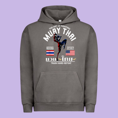 Thailand American Flag Muay Thai Boxing Train Hard Repeat T Shirt Urban Hoodie Designed By Inspiradesign