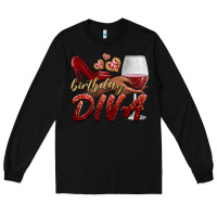 Black birthday diva Long Sleeve Tee - BundleAndBundleShop