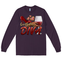 Plum birthday diva Long Sleeve Tee - BundleAndBundleShop