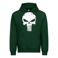 Forest Green the punisher skull Urban Hoodie - InspiraDesign