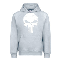 Heather Grey the punisher skull Urban Hoodie - InspiraDesign