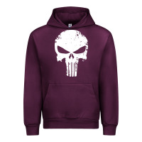 Mauve Wine the punisher skull Urban Hoodie - InspiraDesign