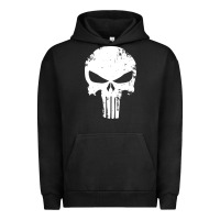 Pigment Black the punisher skull Urban Hoodie - InspiraDesign