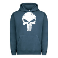 Pigment Midnight Navy the punisher skull Urban Hoodie - InspiraDesign