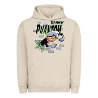 Pigment French Oak Danny Phantom Coming Through Brick Wall Urban Hoodie - InspiraDesign