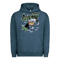Pigment Midnight Navy Danny Phantom Coming Through Brick Wall Urban Hoodie - InspiraDesign