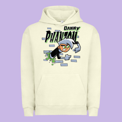Danny Phantom Coming Through Brick Wall Urban Hoodie Designed By Inspiradesign