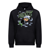 Black Danny Phantom Coming Through Brick Wall Urban Hoodie - InspiraDesign