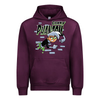 Mauve Wine Danny Phantom Coming Through Brick Wall Urban Hoodie - InspiraDesign