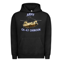 Pigment Black ARMY CH-47 CHINOOK HELICOPTER Urban Hoodie - InspiraDesign