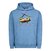 Pigment Pebble Blue ARMY CH-47 CHINOOK HELICOPTER Urban Hoodie - InspiraDesign