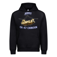 Black ARMY CH-47 CHINOOK HELICOPTER Urban Hoodie - InspiraDesign