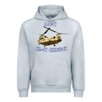 Heather Grey ARMY CH-47 CHINOOK HELICOPTER Urban Hoodie - InspiraDesign