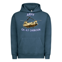 Pigment Midnight Navy ARMY CH-47 CHINOOK HELICOPTER Urban Hoodie - InspiraDesign