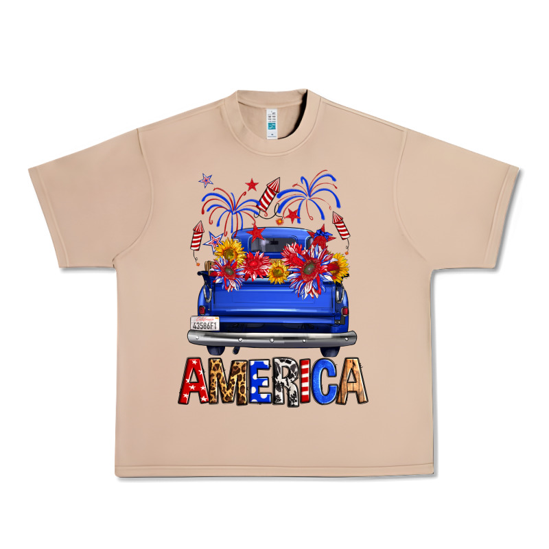 Western Fourth Of July America Truck Urban Heavy Tee by FaDigitalArtStudio | Teevron