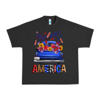 Pigment Black Western Fourth Of July America Truck Urban Heavy Tee - FaDigitalArtStudio