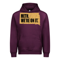 Mauve Wine mens meth we're on it south dakota anti drugs campaign vintage t shirt Urban Hoodie - ArtChic