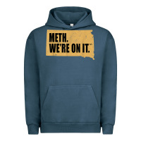 Pigment Midnight Navy mens meth we're on it south dakota anti drugs campaign vintage t shirt Urban Hoodie - ArtChic