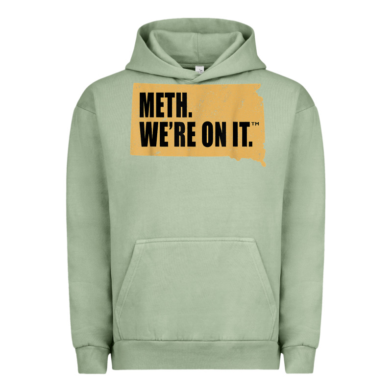 Mens Meth We're On It South Dakota Anti Drugs Campaign Vintage T Shirt Urban Hoodie by ArtChic | Teevron