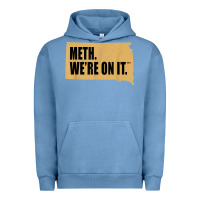 Pigment Pebble Blue mens meth we're on it south dakota anti drugs campaign vintage t shirt Urban Hoodie - ArtChic