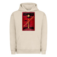 Pigment French Oak From The Earth To The Moon Jules Verne Book Cover Design Urban Hoodie - ArtChic