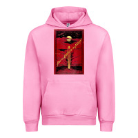 Fuchsia Pink From The Earth To The Moon Jules Verne Book Cover Design Urban Hoodie - ArtChic