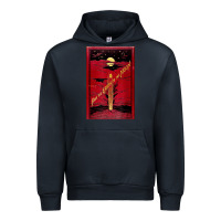 Navy From The Earth To The Moon Jules Verne Book Cover Design Urban Hoodie - ArtChic
