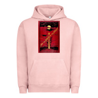 Pigment Salmon From The Earth To The Moon Jules Verne Book Cover Design Urban Hoodie - ArtChic