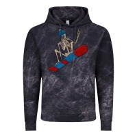 Cloud Black skeleton snowboard Vintage Hoodie - FaDigitalArtStudio