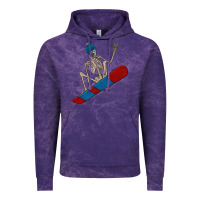 Cloud Purple skeleton snowboard Vintage Hoodie - FaDigitalArtStudio