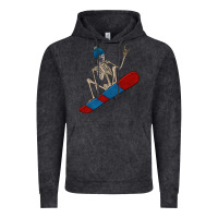 Vintage Black skeleton snowboard Vintage Hoodie - FaDigitalArtStudio