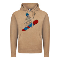 Skeleton Snowboard Vintage Hoodie | Teevron
