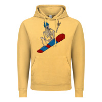 Vintage Mustard skeleton snowboard Vintage Hoodie - FaDigitalArtStudio