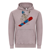 Vintage Zinc skeleton snowboard Vintage Hoodie - FaDigitalArtStudio
