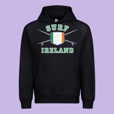 Ireland Surfing Hoodie  Irish Flag Surfboards Design Urban Hoodie Designed By Artchic