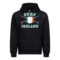 Black ireland surfing hoodie  irish flag surfboards design Urban Hoodie - ArtChic