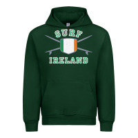 Forest Green ireland surfing hoodie  irish flag surfboards design Urban Hoodie - ArtChic